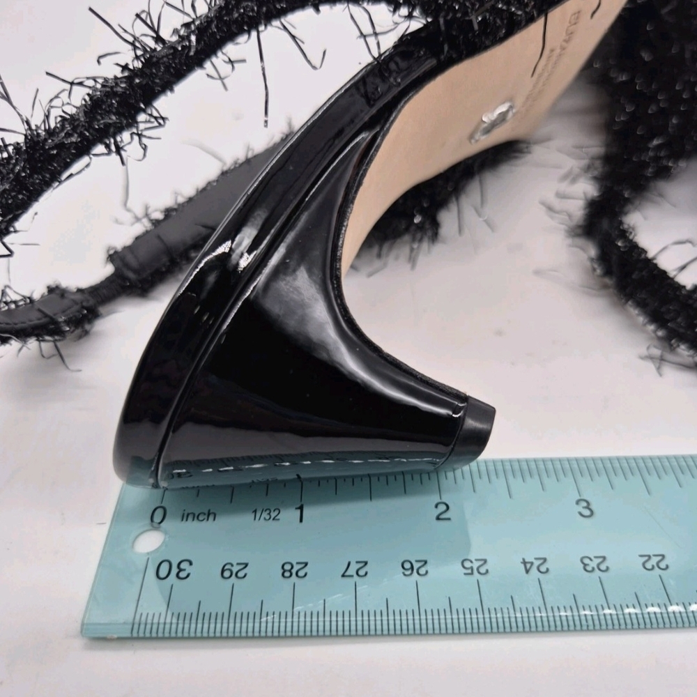 ANTONIO MELANI Black Textured Slingback Kitten Heel - Picture 12 of 12